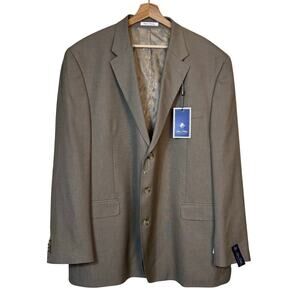 Sean John Mens Sport Coat Blazer Size 52 Long Medium Brown Business Casual NWT
